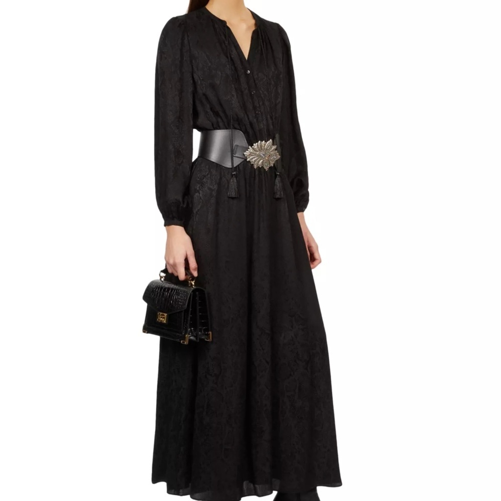 š¤š NWT The Kooples Silk-Blend Snakeskin Jacquard Maxi Dress | $445 Retail - Picture 1 of 12